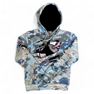 Blue Line K-9 Men’s Blue Camo Hoodie Size Small